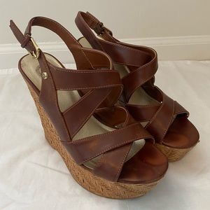 Guess brown wedges size 8